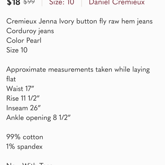 Cremieux Corduroy Pants NWT - Picture 8 of 10